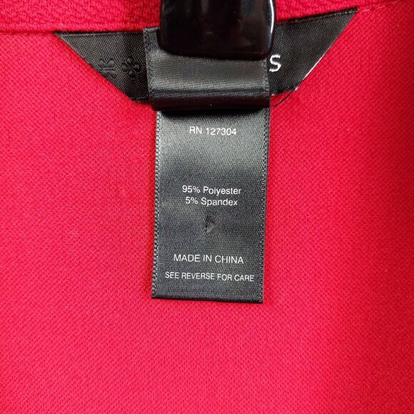 Ali Miles 1X Red Swing Jacket Plus Button Front 3/4 Sleeve Pocket Artsy Career - Picture 8 of 9